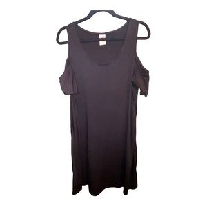 Black shoulder out dress